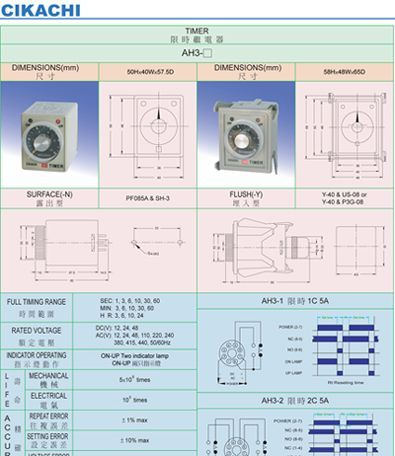 供应正宗台湾CKC时间继电器，AH3-3（AH3）