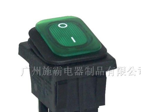 供应绿灯防水开关，防水船型开关，IP65