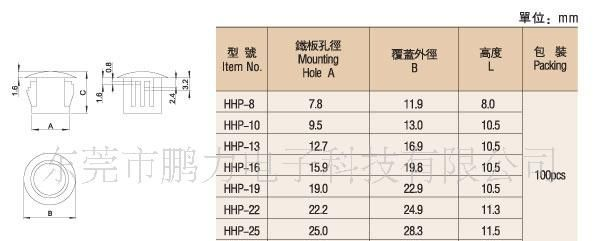 扣式塞头 尼龙塞头
