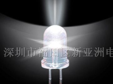 供应LED发光二极管\5MM短脚圆头有边白光
