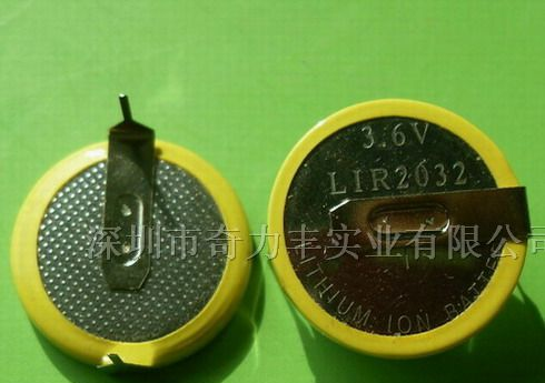 供应3.6V LIR2032充电电池
