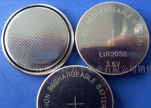 供应3.6V LIR2032焊脚电池