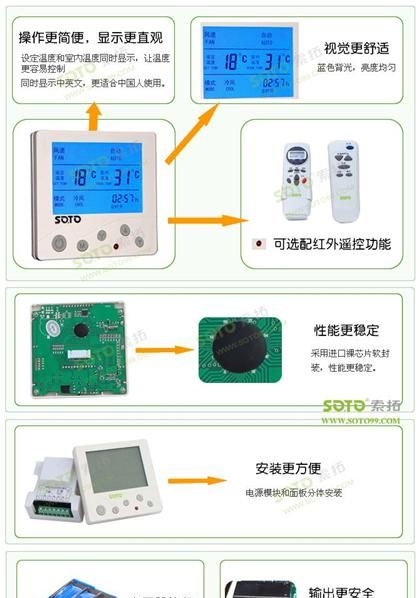 家用空调温控器，商用空调控制器，写字楼专用温控器