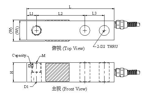 高精度NB3合金钢单悬壁梁式称重传感器