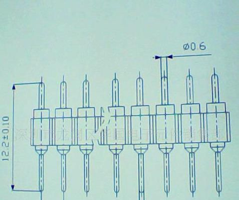2.54mm圆孔排针单排1X40P双排2X40P