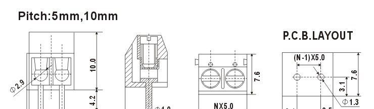 WJ301 PCB接线端子 欧式接线端子