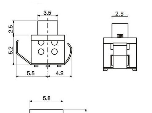 HJ-5.8-05按键开关，手电筒开关