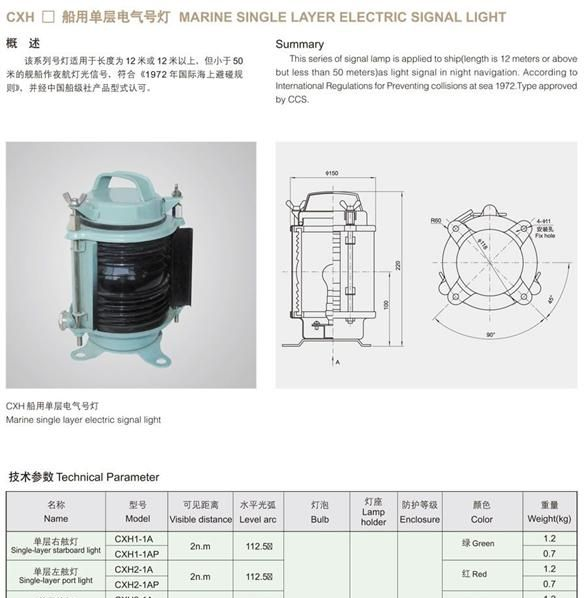 船用单层信号灯