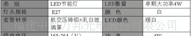 4W节能环保LED球泡灯大功率LED照明球泡灯
