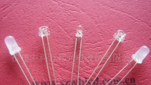 供应F5MM圆头透明七彩快闪LED二极管