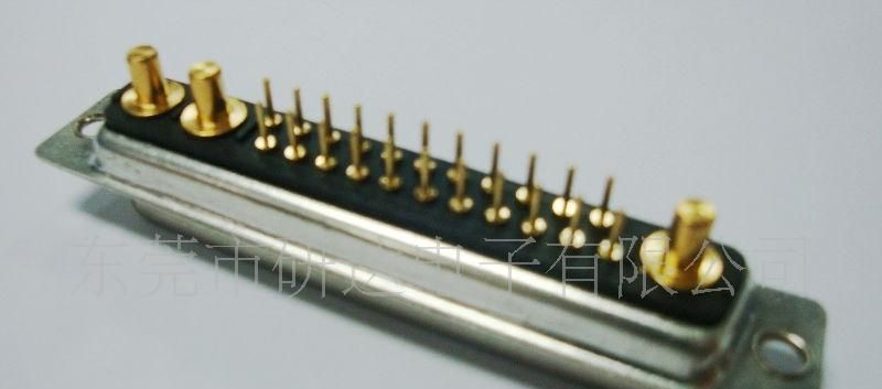大电流24W7公头30A180度直脚插板式连接器