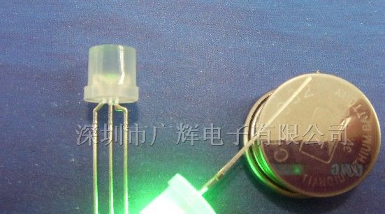 供应φ8平头绿发绿共阴LED发光二极管