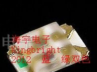供应Kingbright2012蓝 绿双色LED发光二极管