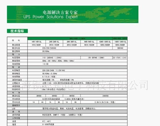 1KVA、2KVA、3KVA机架式UPS不间断电源