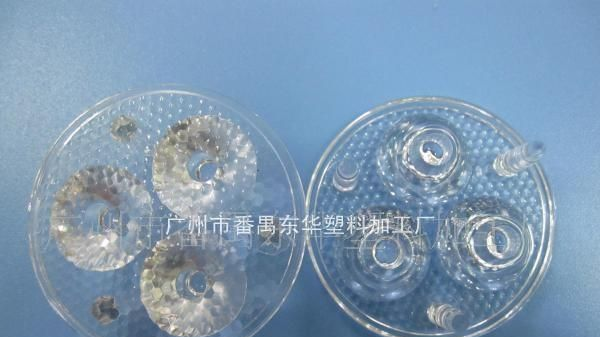 厂家直销直径50mm三头全透明珠面大功率led透镜