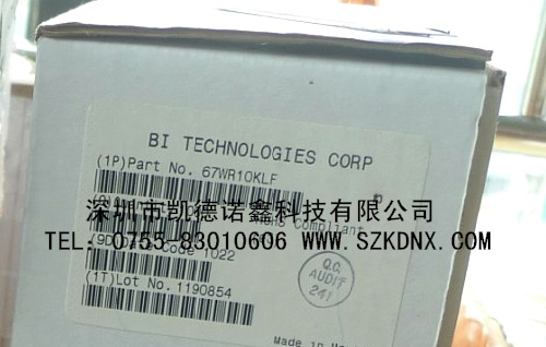 供应67WR10KLF美国BI多圈微调电位器
