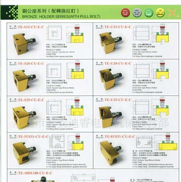 51X51平面铜公座TE-51X51-CU-E-C