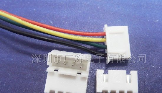 供应2.54-4P XH-4P直针针座白色PCB连接器