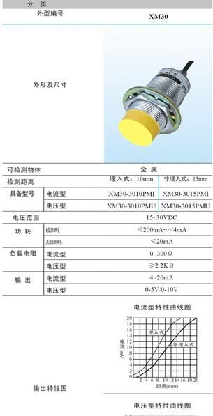线性传感器 0-5V/0-10V/4-20MA