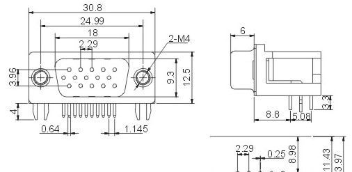 串口 VGA插座 VGA接口 VGA Jack