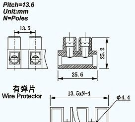 供应贯通式接线端子 双边接线