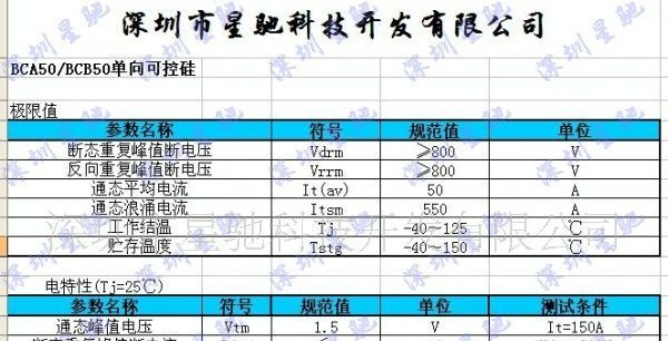 供应BCA55-600B单向绝缘可控硅