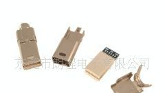 工厂生产mini dp 公头焊线三件式连接器