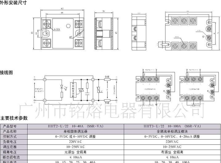 固体继电器 全隔离单相交流调压摸块
