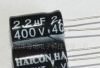 供应环保电解电容2.2uF/400VΦ8×12