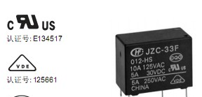 供应宏发继电器JZC-33F-024-HS3