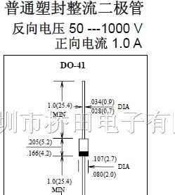 供应整流二极管RL101/RL102/RL103/RL104系列