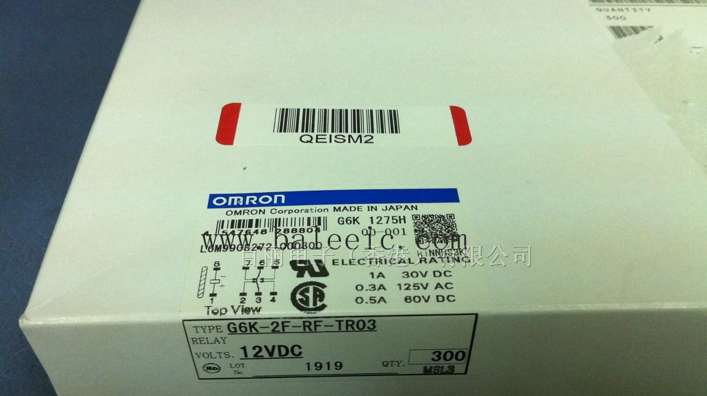 供应信号继电器G6K-2F-RF-TR03 DC12