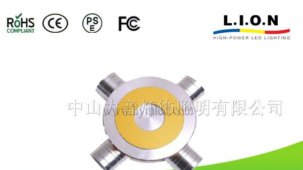 大功率LED十字星光灯4*1W