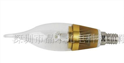 供应LED蜡烛灯 E14接口3W，大功率LED节能灯具