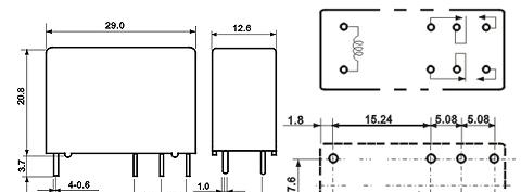 供应5A通用小型大功率松乐继电器SMI-2P-12VDC-SD-2C