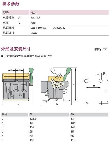 供应熔断式隔离器HG1-63/30