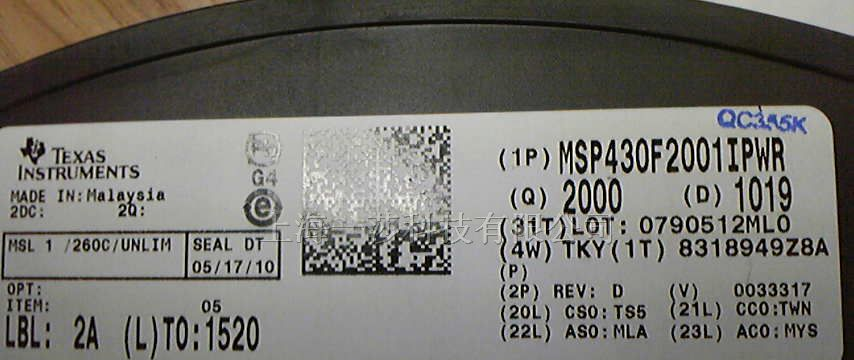 供应MSP430F2001IP单片机