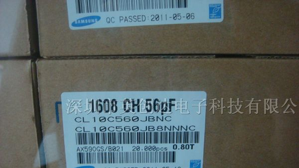 C0603NPO560J50V三星贴片电容CL10C560JB8NNNC