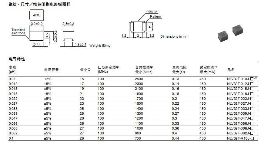 TDK 村田 三星贴片高频电感 绕线电感