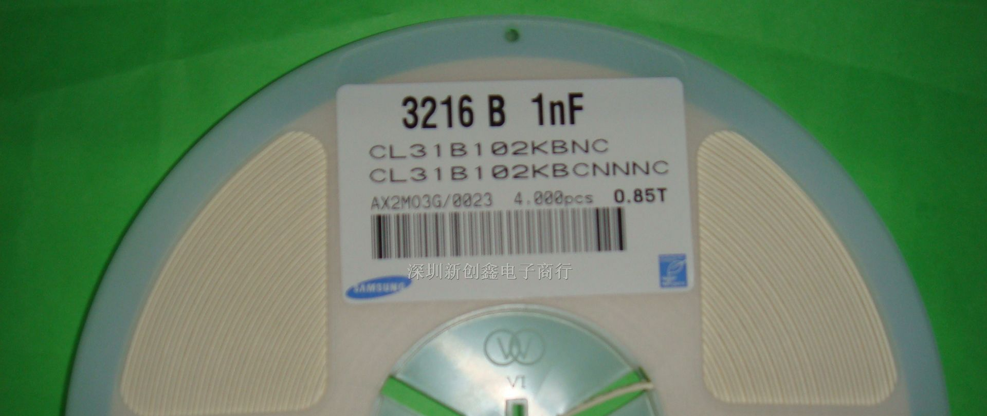 现货供应三星贴片电容1206-102K CL31B102KBCNNNC