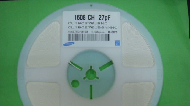 供应三星贴片电容0603-27P CL10C270JB8NNNC