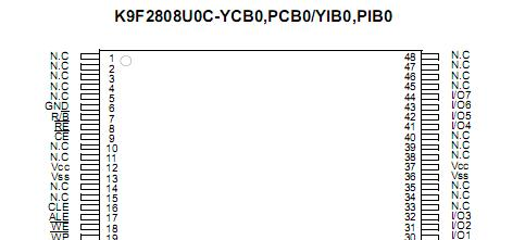 供应FLASH内存芯片K9F2808UOC-YCBO