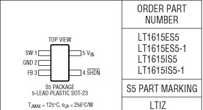 供应电源IC>开关稳压器>SEPIC稳压器>LT1615