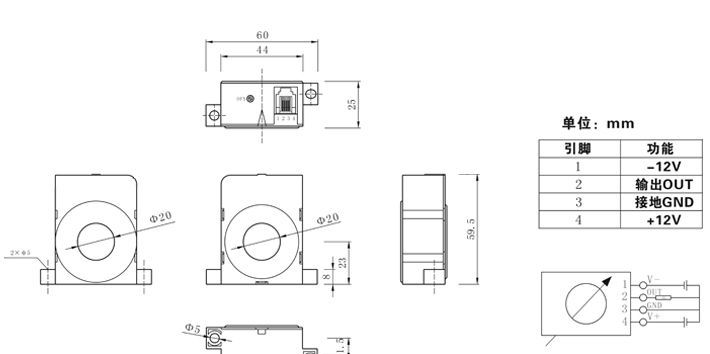 供应模拟量输出直流（漏电流）传感器