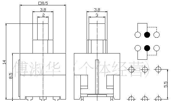 按钮开关,自锁开关8.5x8.5,自锁按钮开关