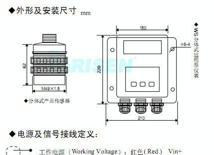 超声波明渠流量计，分体式远程普通型