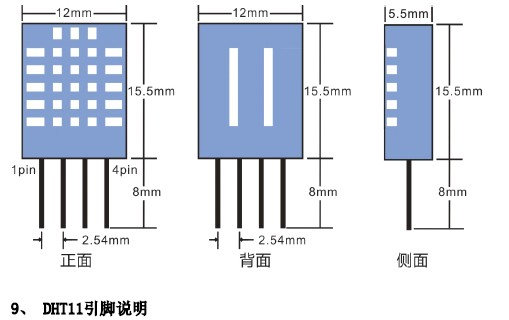 供应数字式温湿度传感器DHT11