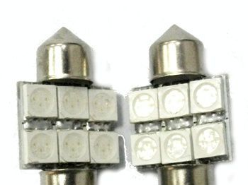 供应LED汽车灯，双尖6SMD，阅读灯，车顶灯。