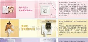 ABB由艺系列 带银色装饰线LED指示灯二开单控开