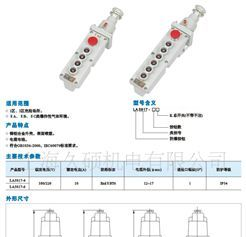 LA5817系列防爆电动葫芦按钮,开关,防爆开关